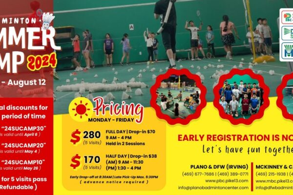 Plano Badminton Summer Camp 2024