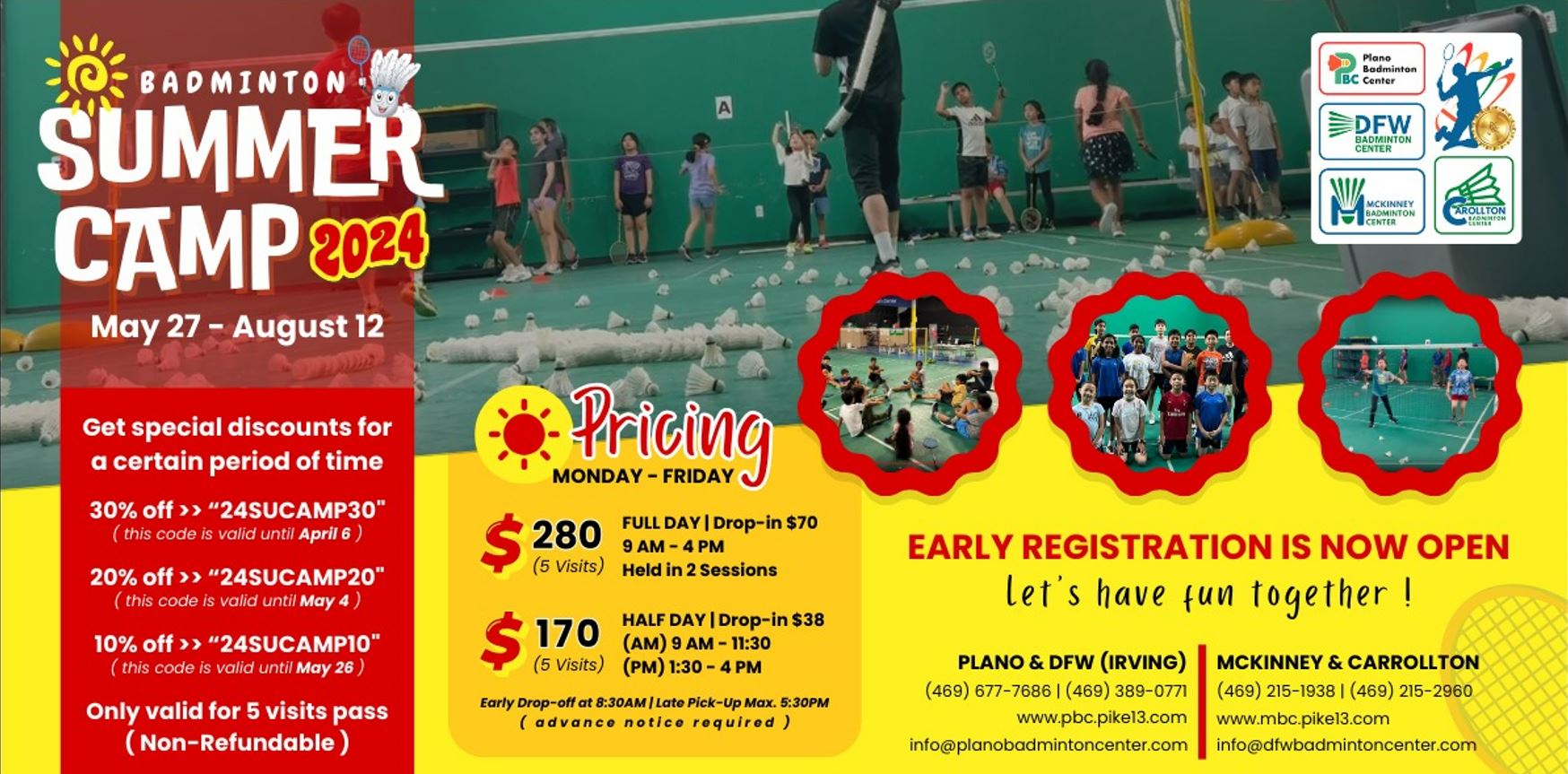Plano Badminton Summer Camp 2024