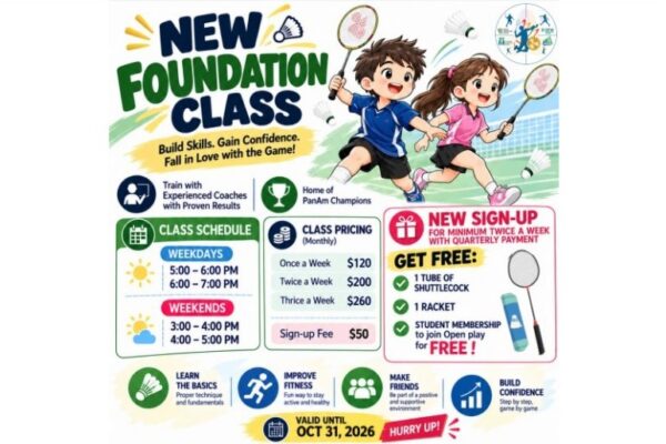 Promo Junior Badminton Class
